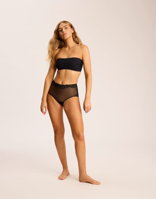 Commando double take lace bandeau in black, 3 of 3