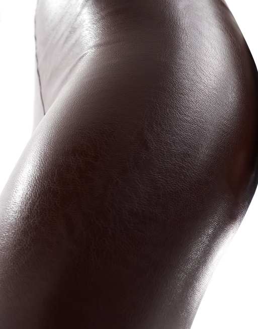 Commando faux leather leggings in oxblood - BURGUNDY, 5 of 5