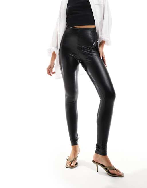 Commando faux leather leggings with smoothing waist in black ASOS