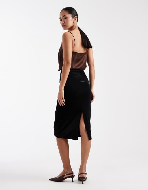 Commando Midi skirt in black, 4 of 5