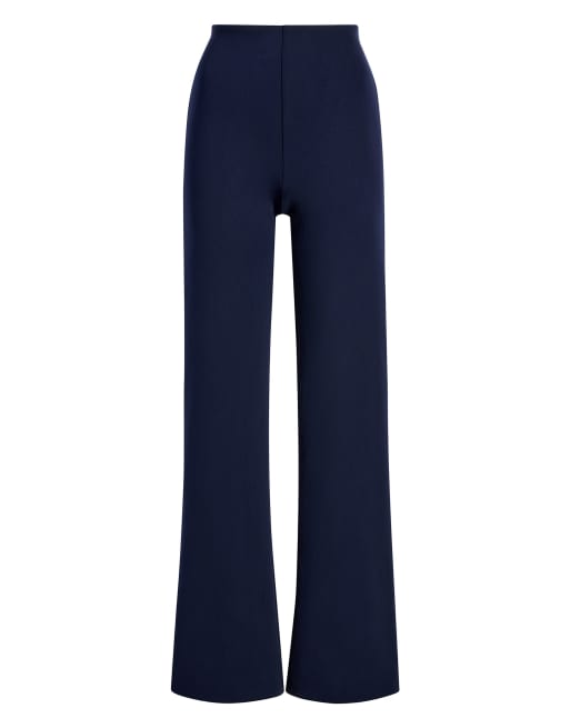 Commando neoprene wide leg pant in navy in navy - NAVY, 4 of 4