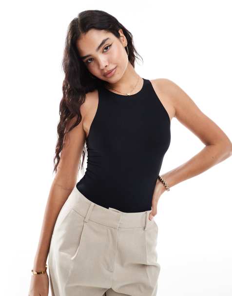 Commando super soft high neck bodysuit in black - view 1