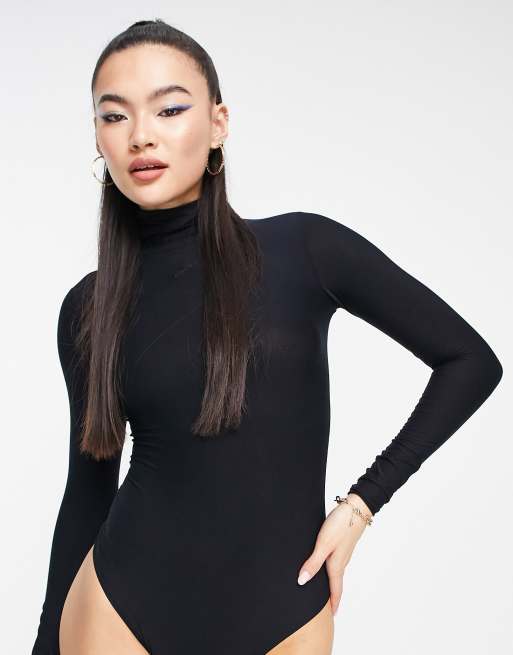 Commando turtleneck bodysuit in black