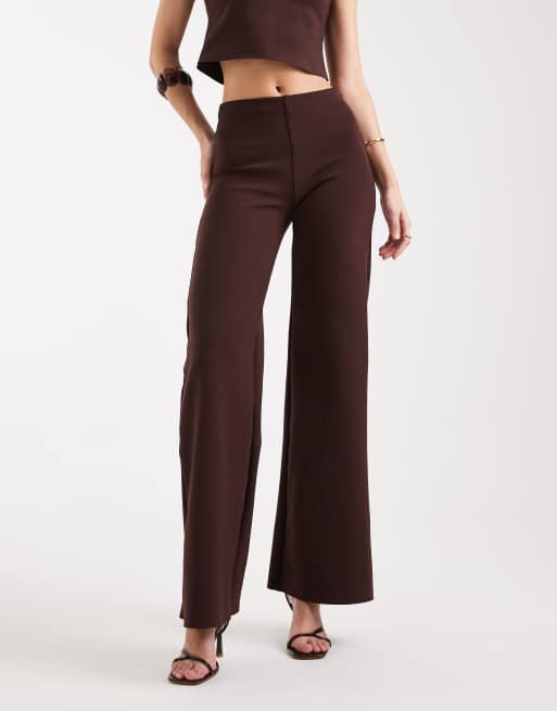 Commando Wide leg pant in oxblood - BURGUNDY, 2 of 5