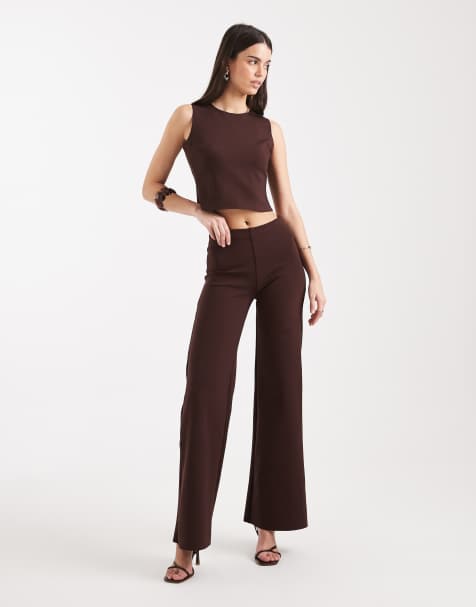Commando Wide leg pant in oxblood - view 1
