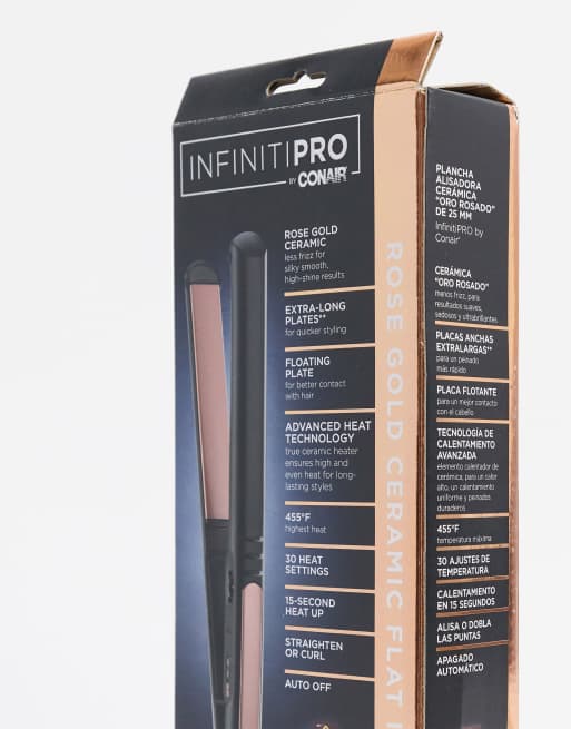 Infiniti pro rose shop gold ceramic flat iron