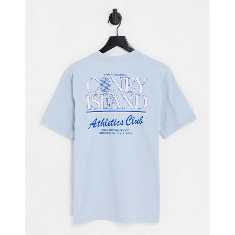 Coney Island Mens T Shirt with Brooklyn Dodgers Print