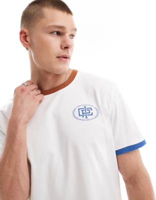 Coney Island Picnic Color Block Ringer T-shirt In White