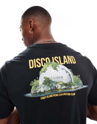 disco land t-shirt in black