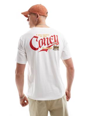 Coney Island Picnic Coney Island Picnic get lucky graphic t-shirt in white