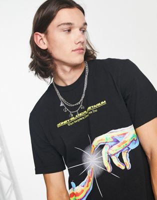 Coney Island Picnic intergalactic t-shirt in black - ASOS Price Checker