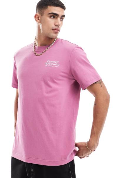 Coney Island Picnic – Liliowy T-shirt z napisem Counterfeit - view 1