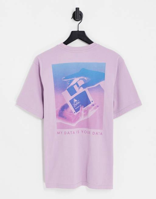 Coney Island Picnic – Online – Liliowy T-shirt z nadrukami na piersi i plecach