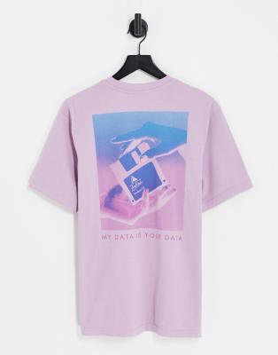 Coney Island Picnic Coney Island Picnic online t-shirt in lilac with chest and back print-Purple