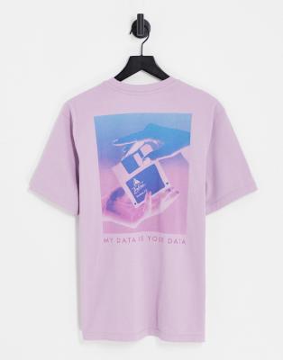 Coney Island Picnic online t-shirt in lilac with chest and back print