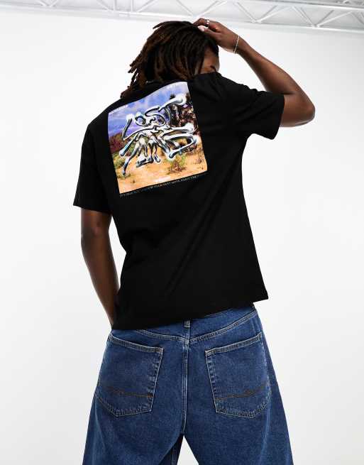 Coney Island Picnic short sleeve t-shirt in black with lost mind chest and back print (part of a set)