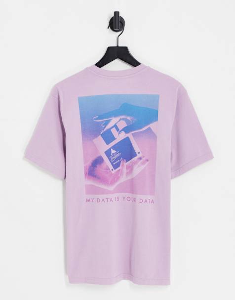 Coney Island Picnic - T-shirt lilla con stampa “Online” sul davanti e sul retro - view 1