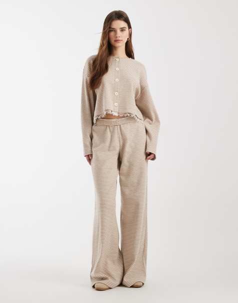 Conjunto a rayas con acabado cepillado de Miss Selfridge - view 1