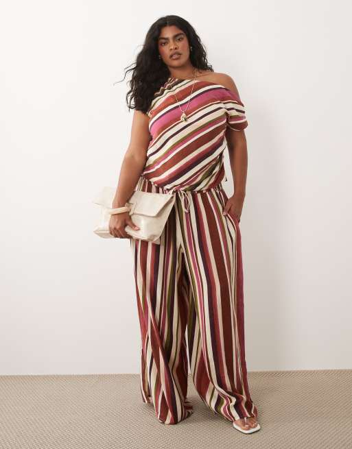 Conjunto a rayas multicolores de mezcla de lino de Nobody's Child