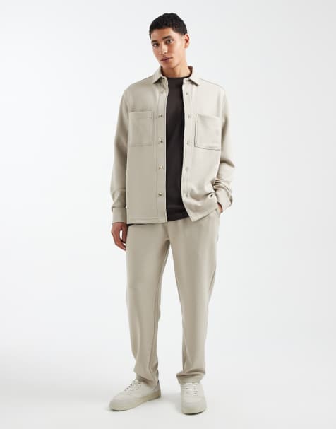 Conjunto beis de camisa y pantalones de ASOS DESIGN - view 1