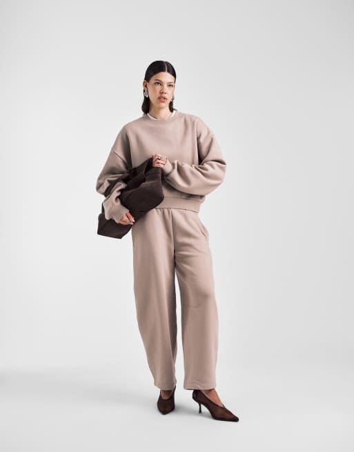 Conjunto color topo moca con interior afelpado de ASOS DESIGN