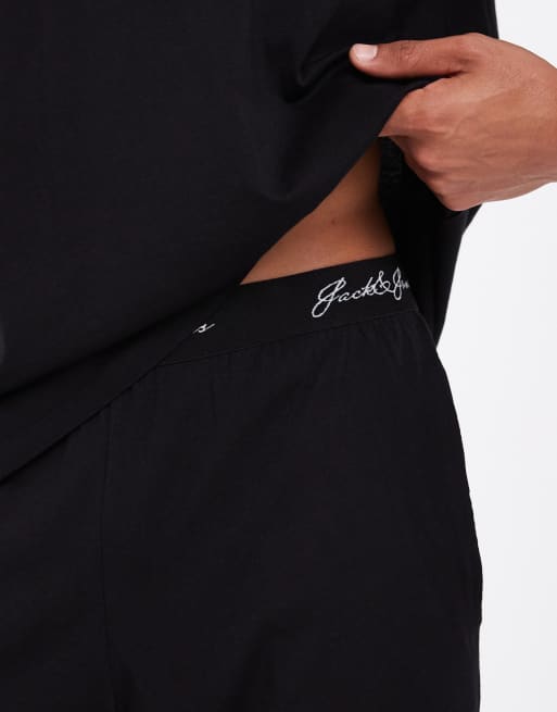 Conjunto de estar por casa negro de camiseta de Jack & Jones, 4 de 5