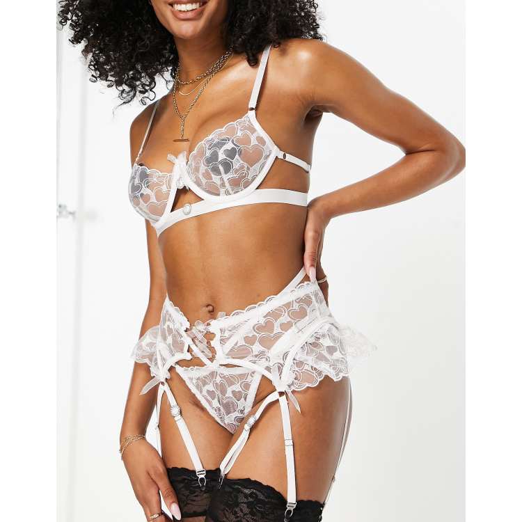 Conjunto de lencería de novia con liguero de Love & Other Things | ASOS