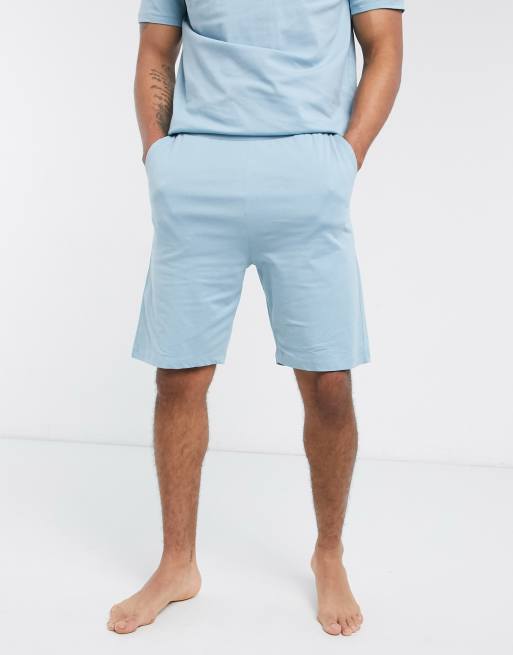 Conjunto pijama azul de pantalones cortos y de ASOS DESIGN | ASOS