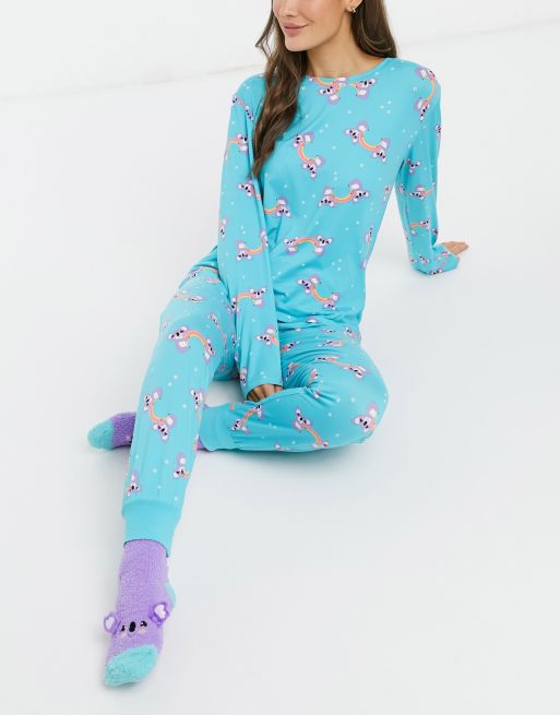 Conjunto de pijama de pelito estampado fútbol