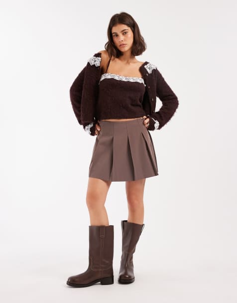 Conjunto de punto con detalle de encaje de Miss Selfridge - view 1