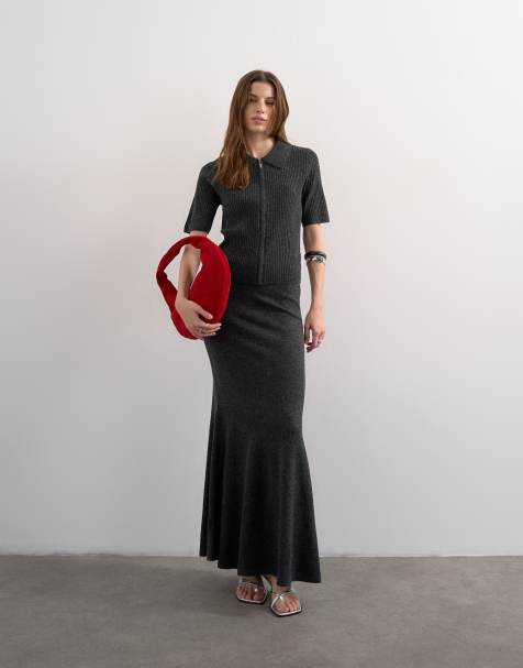 Conjunto de top y falda de punto acanalado de Topshop - view 1