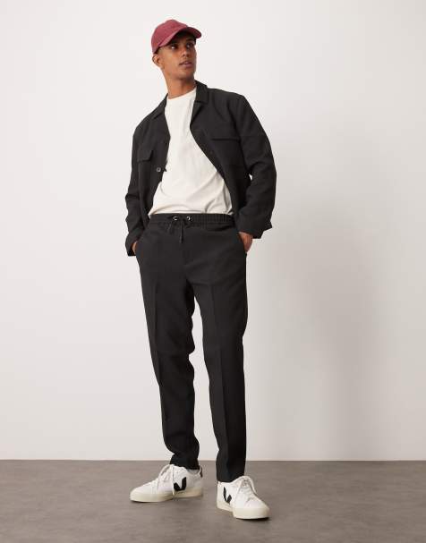 Conjunto de vestir negro de canalé de ASOS DESIGN - view 1