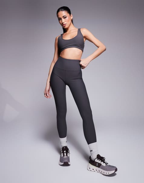 Conjunto deportivo gris pizarra de canalé de ASOS 4505 - view 1