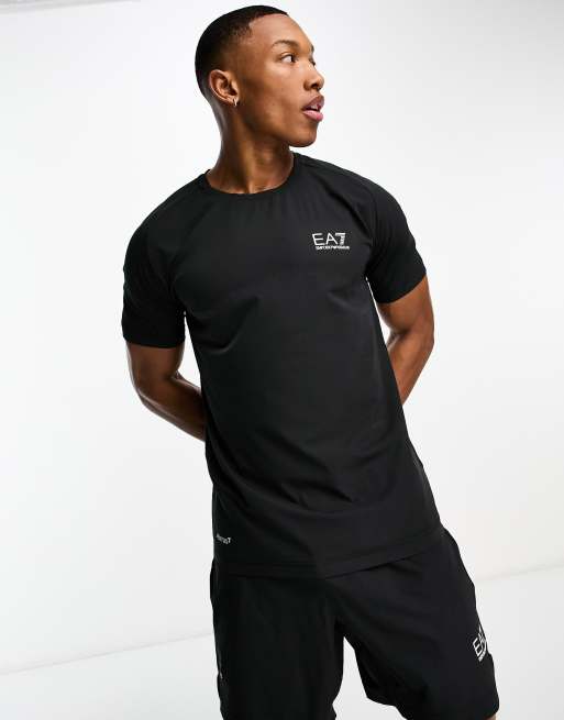 Camiseta armani con pantalones negro new arrivals