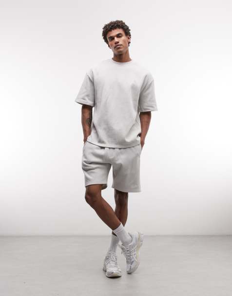 Conjunto gris neblina lavado de camiseta y pantalones cortos Signar de Pegador - view 1