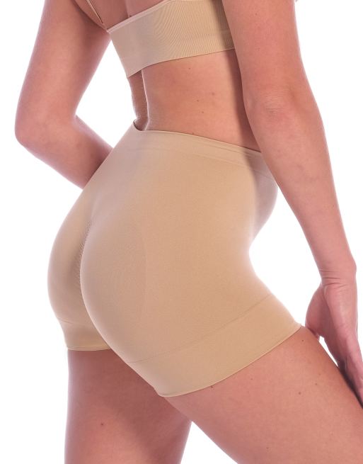 Conjunto marrón capuchino de pantalones cortos moldeadores de firmeza media y sujetador palabra de honor de Perfect Secrets