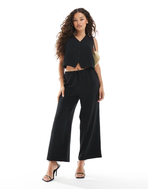 Conjunto negro de chaleco y pantalones de sastre de ONLY Petite - view 1