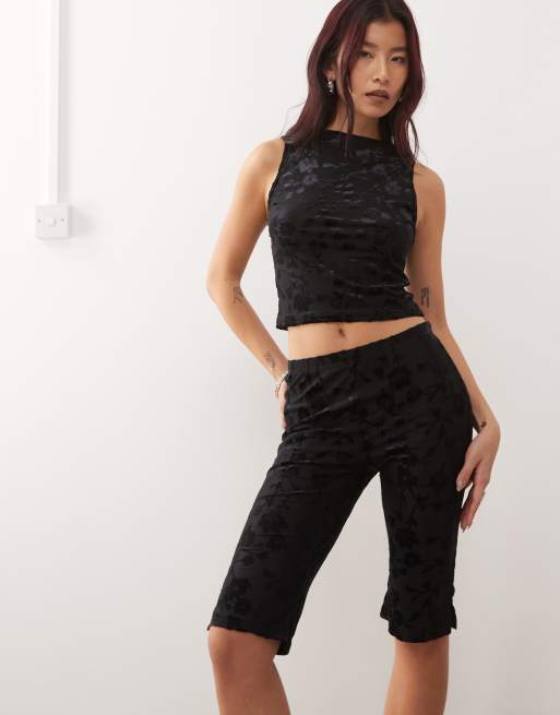 Conjunto negro de devoré de Reclaimed Vintage