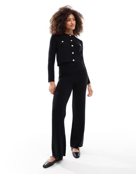 Conjunto negro de pantalones y cárdigan de punto de Vero Moda - view 1