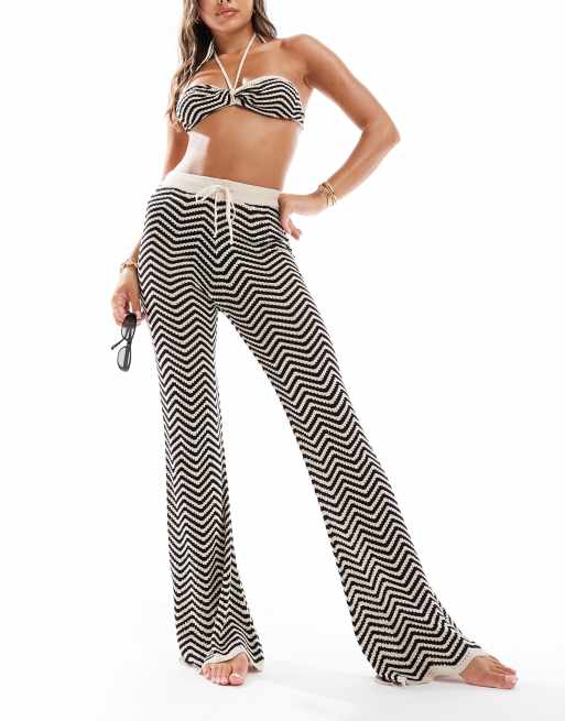 Conjunto playero a rayas monocromáticas de punto de ASOS DESIGN