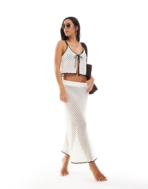 Conjunto playero color crudo de punto de Miss Selfridge - view 1
