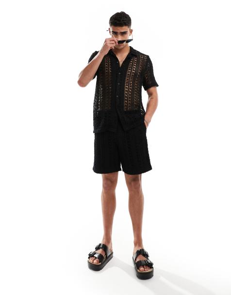 Conjunto playero negro de punto de South Beach - view 1