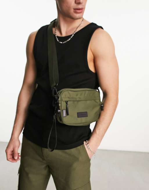 Consigned - Borsa a tracolla kaki con dettaglio elasticizzato