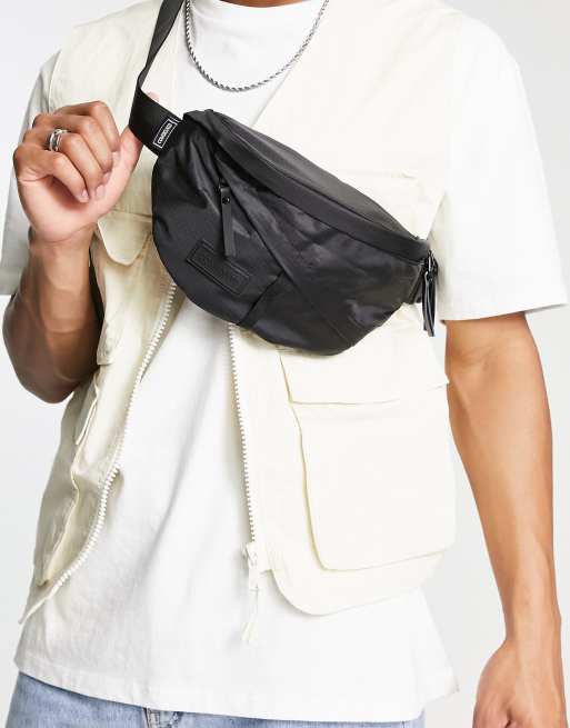 Consigned bumbag with taping in black