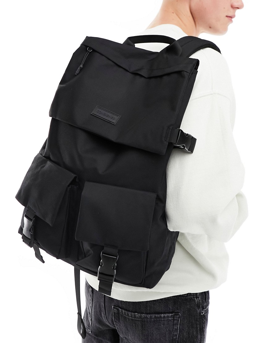 double pocket backpack in black