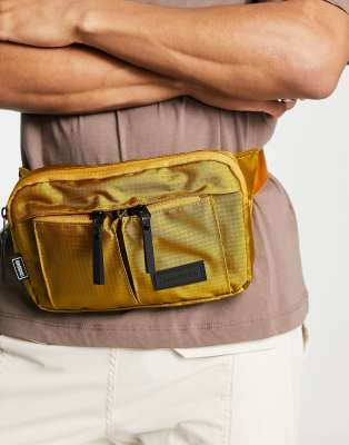 Consigned double pocket bumbag in sand