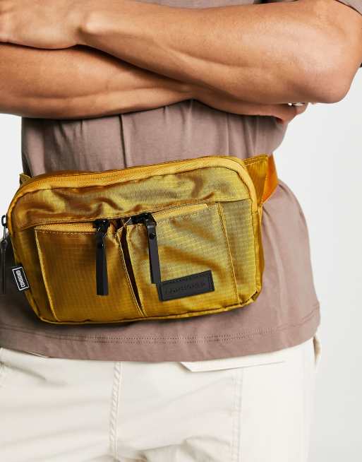 Consigned double pocket bumbag in sand