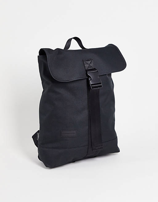 Consigned flap over backpack in black | ASOS