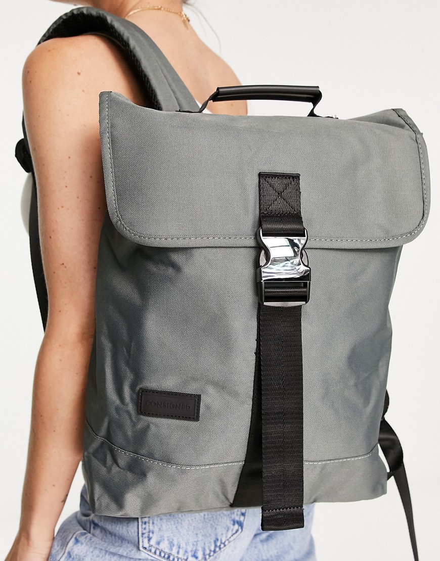 Apartment vision silk Consigned Flap Over Backpack In Gray | ModeSens