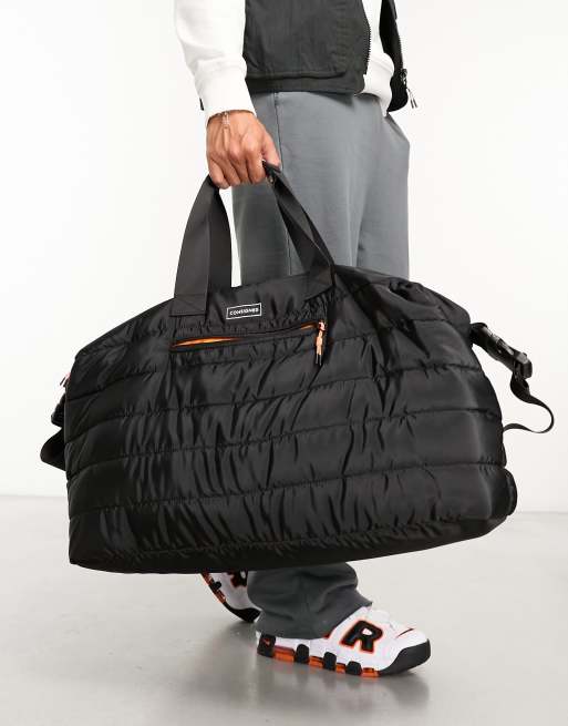 Black Large Quilted Weekender Bag